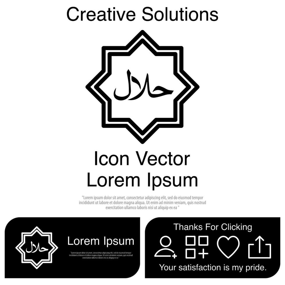 Halal Icon Vector EPS 10