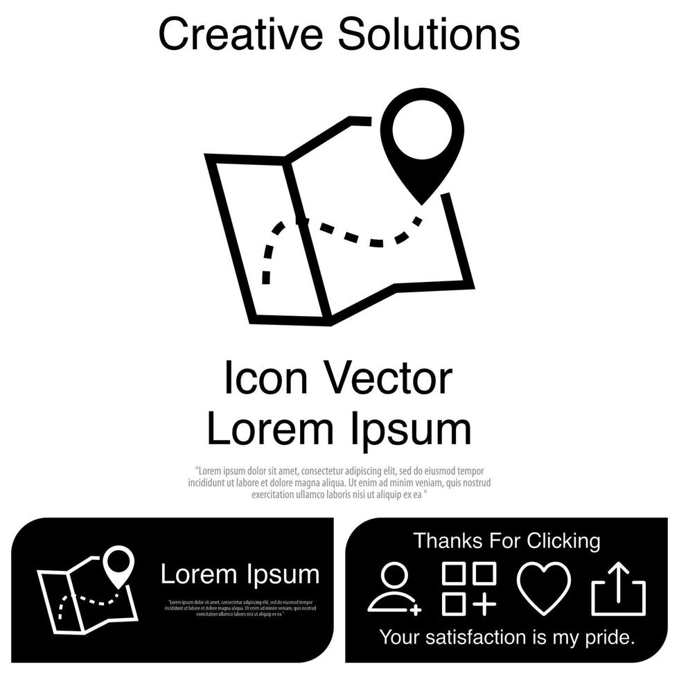 mapa, icono, vector, eps, 10 vector