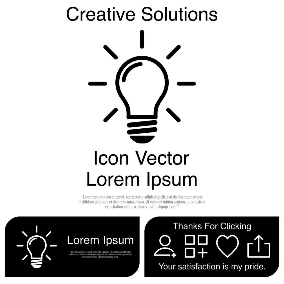 Bulb Lamp Icon Vector EPS 10