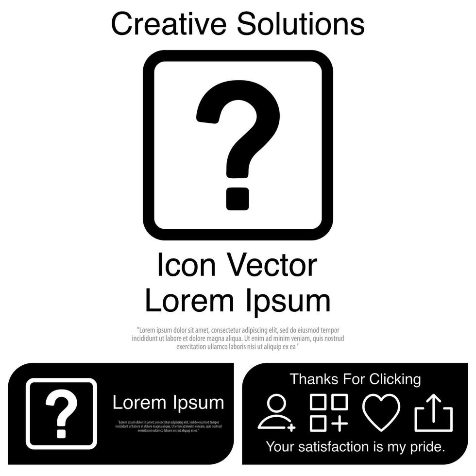 Question Mark Icon Vector EPS 10