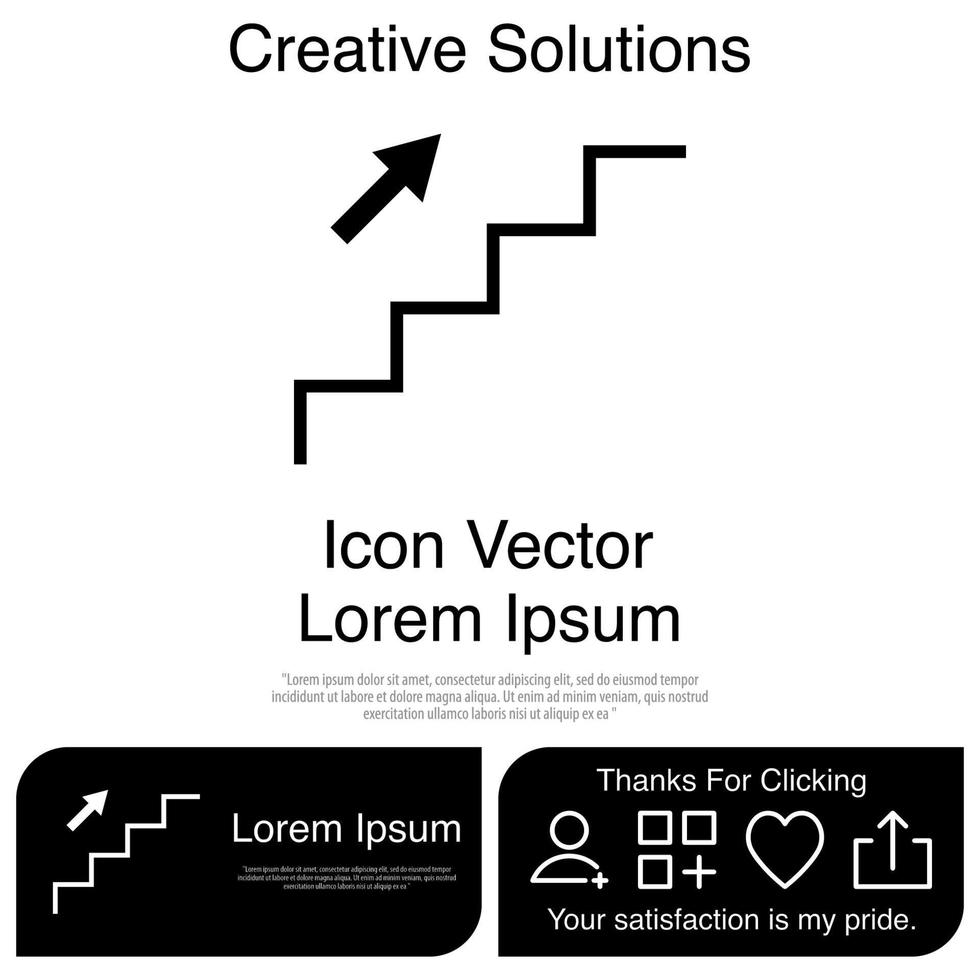 escaleras arriba icono vector eps 10