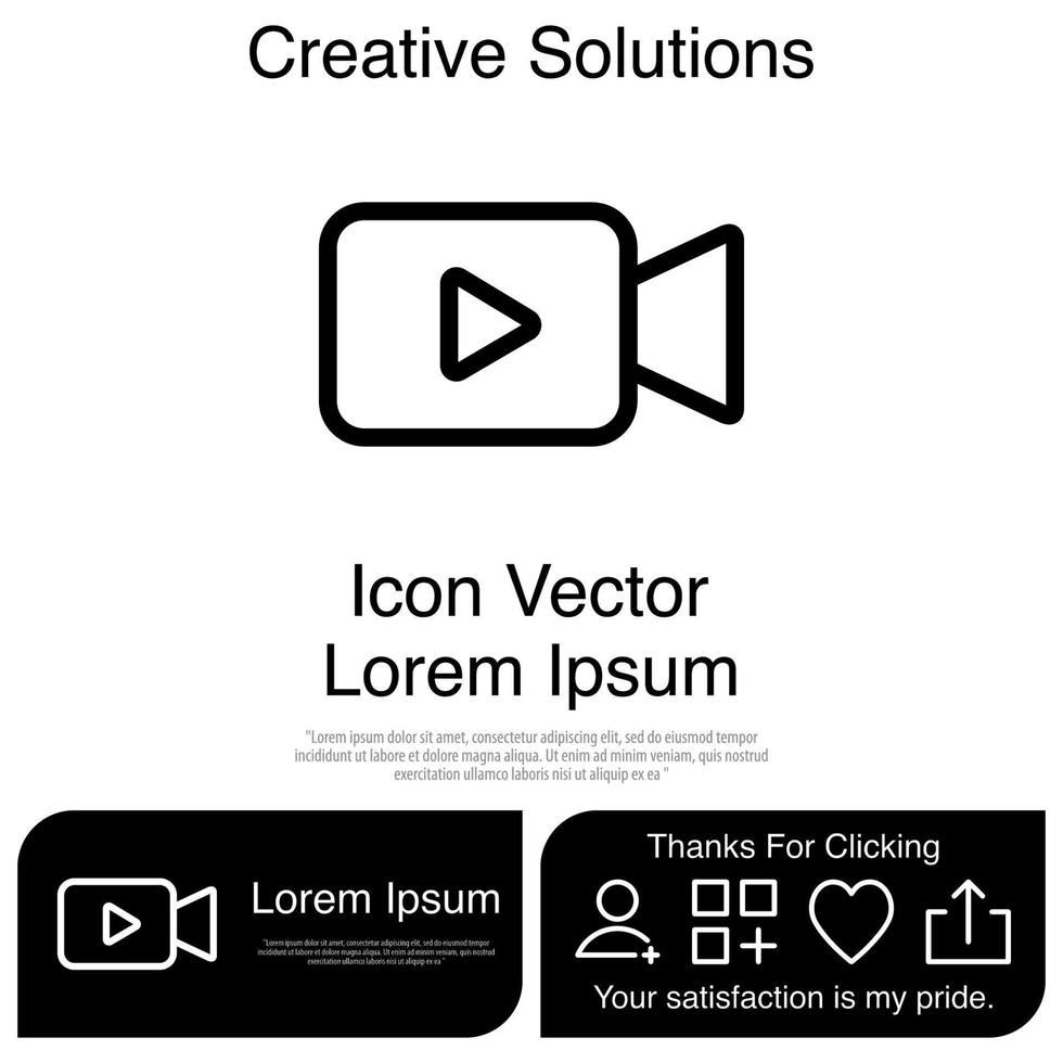 Video Camera icon Vector EPS 10