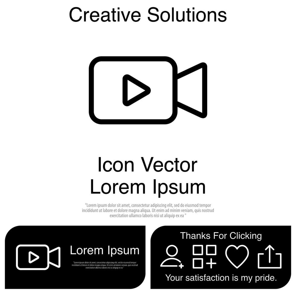 icono de cámara de vídeo eps vectoriales 10 vector