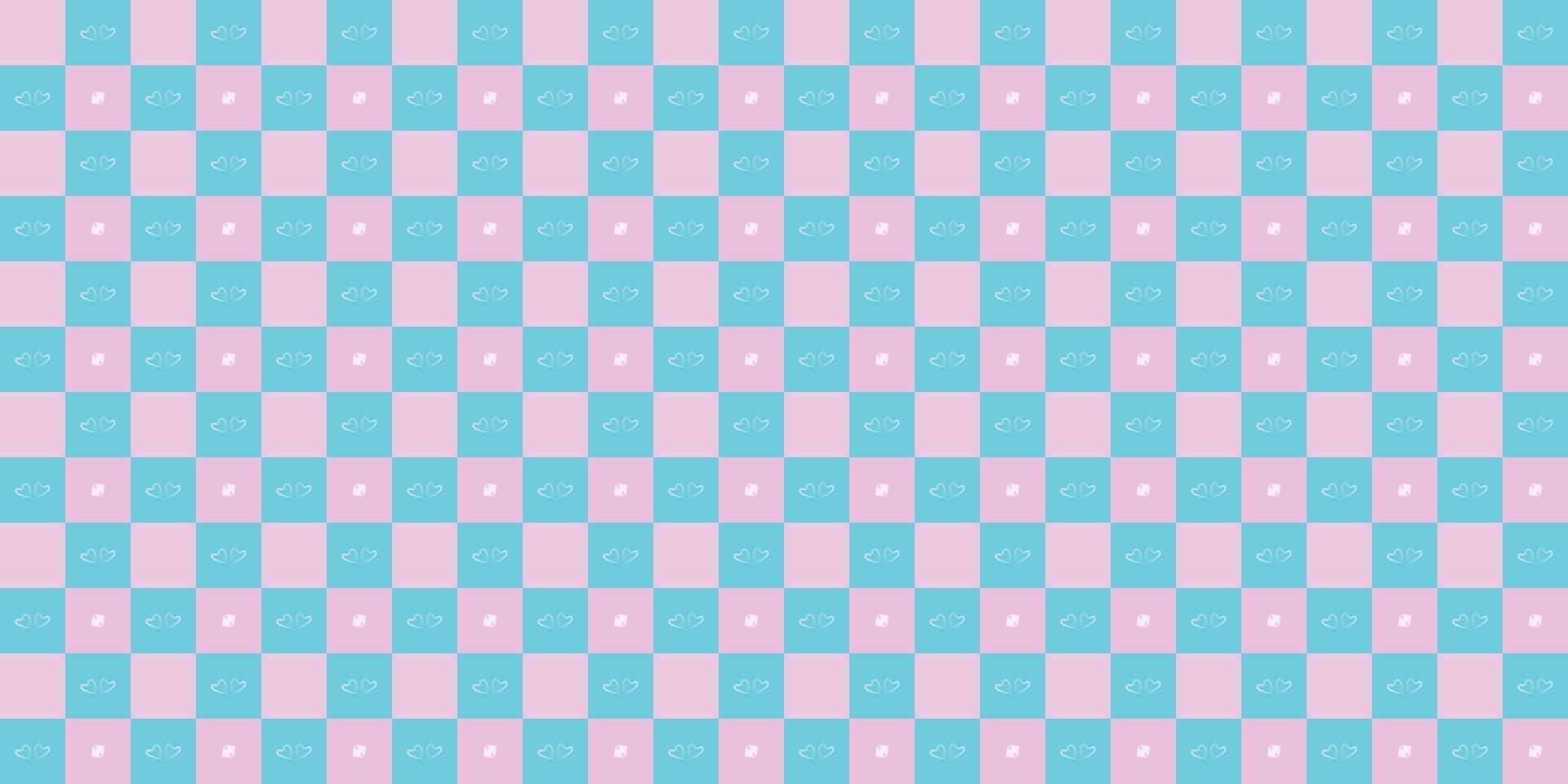 Plaid fabric textile cloth gingham tablecloth lovely pink blue color abstract background texture square wallpaper decoration pattern seamless vector illustration