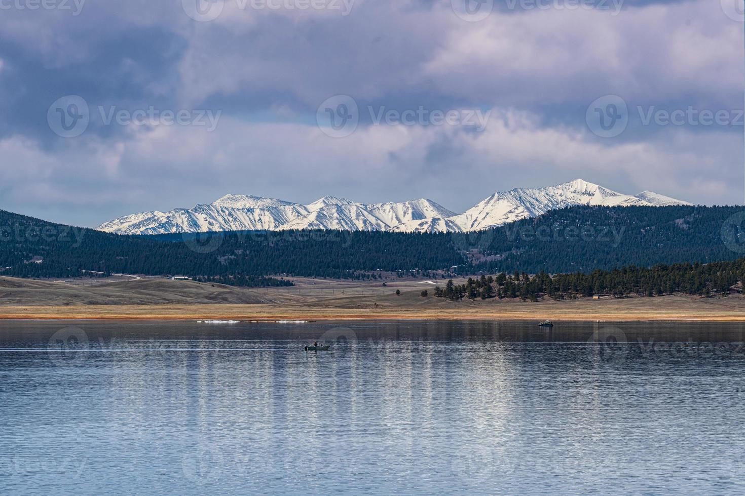 Colorado Rocky Mountain Scenic Beauty,Mt Antero and Mt. Princeton as seen from Antero Reservoir in the Collegiate Range. photo