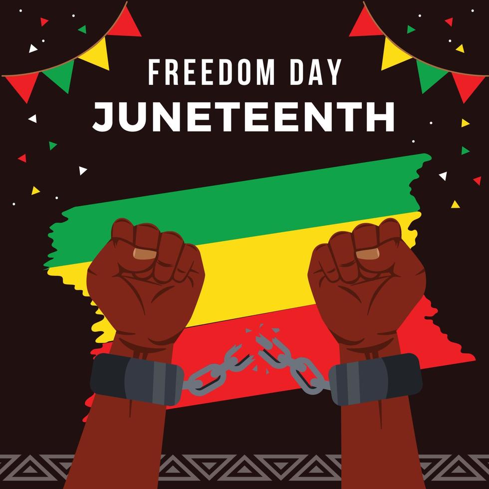 Juneteenth Freedom Day Concept vector