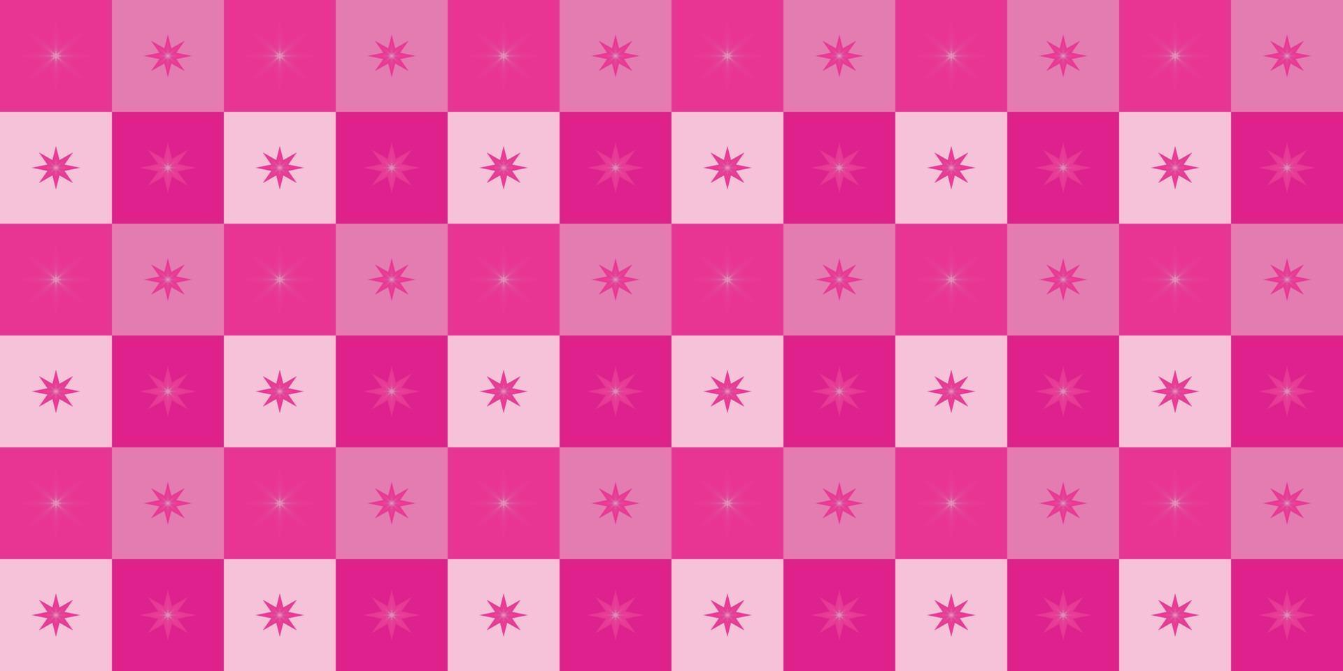 Seamless pattern template fabric textile plaid seamless pattern abstract backgrounds pink stars texture wallpaper vector illustration 09212021