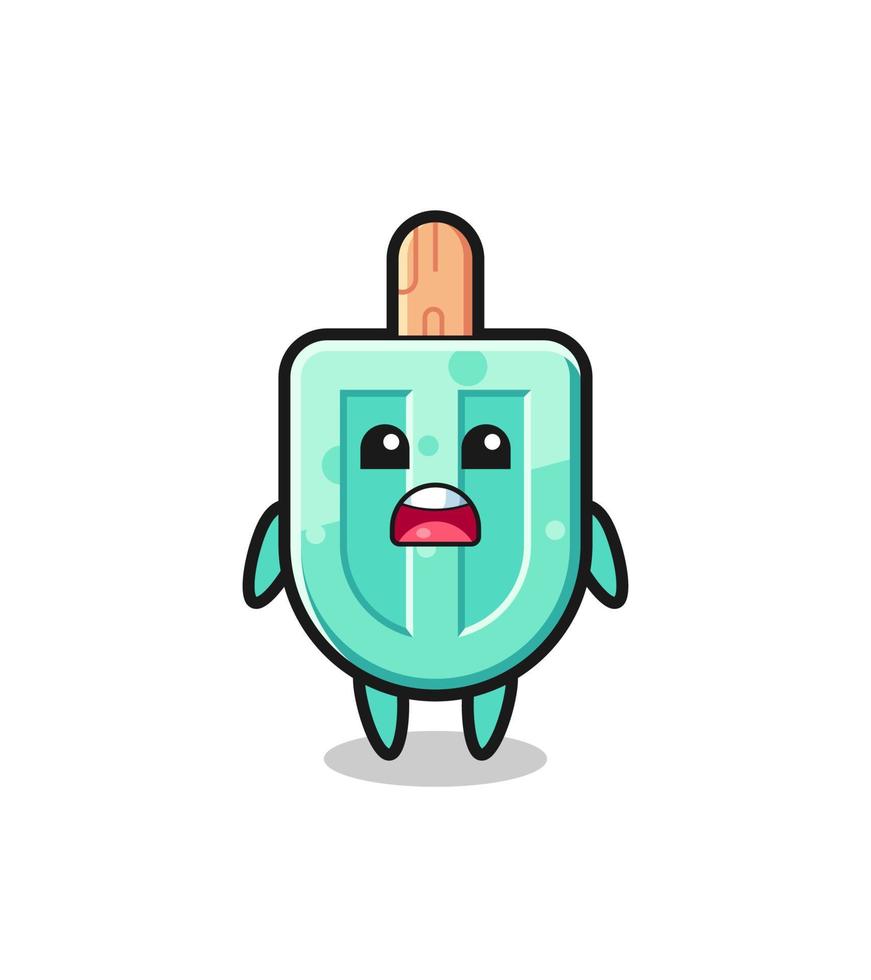popsicles illustration with apologizing expression, saying I am sorry vector