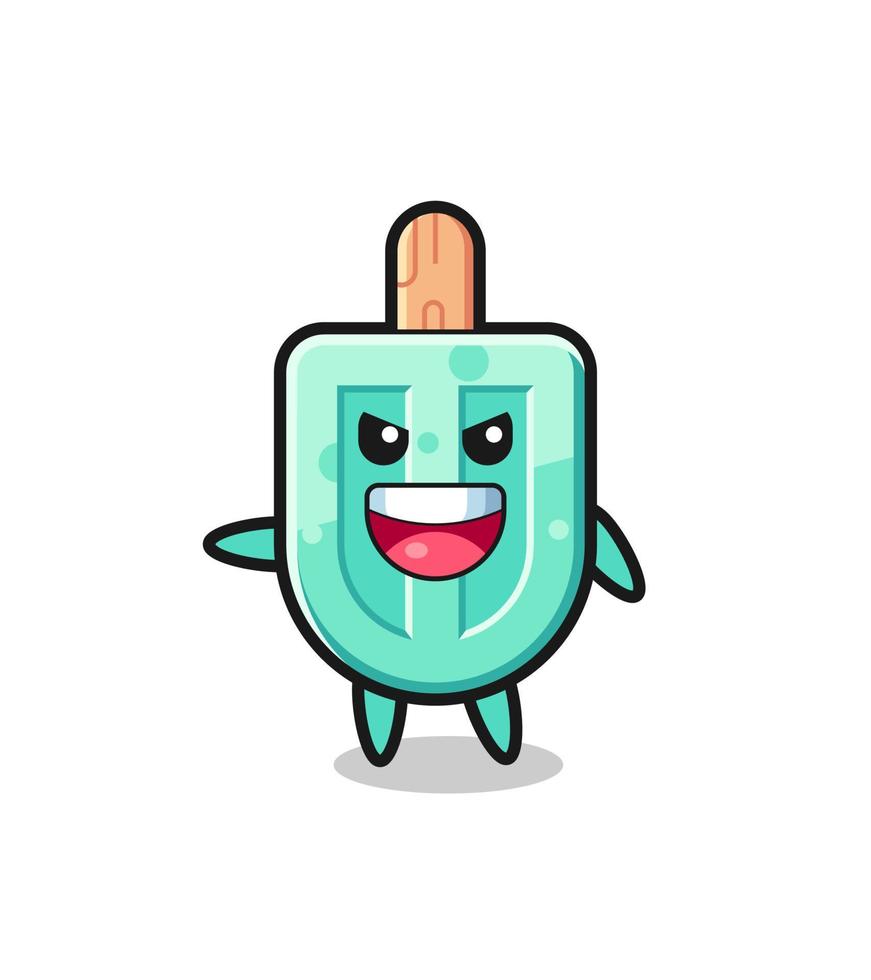 popsicles cartoon with very excited pose vector