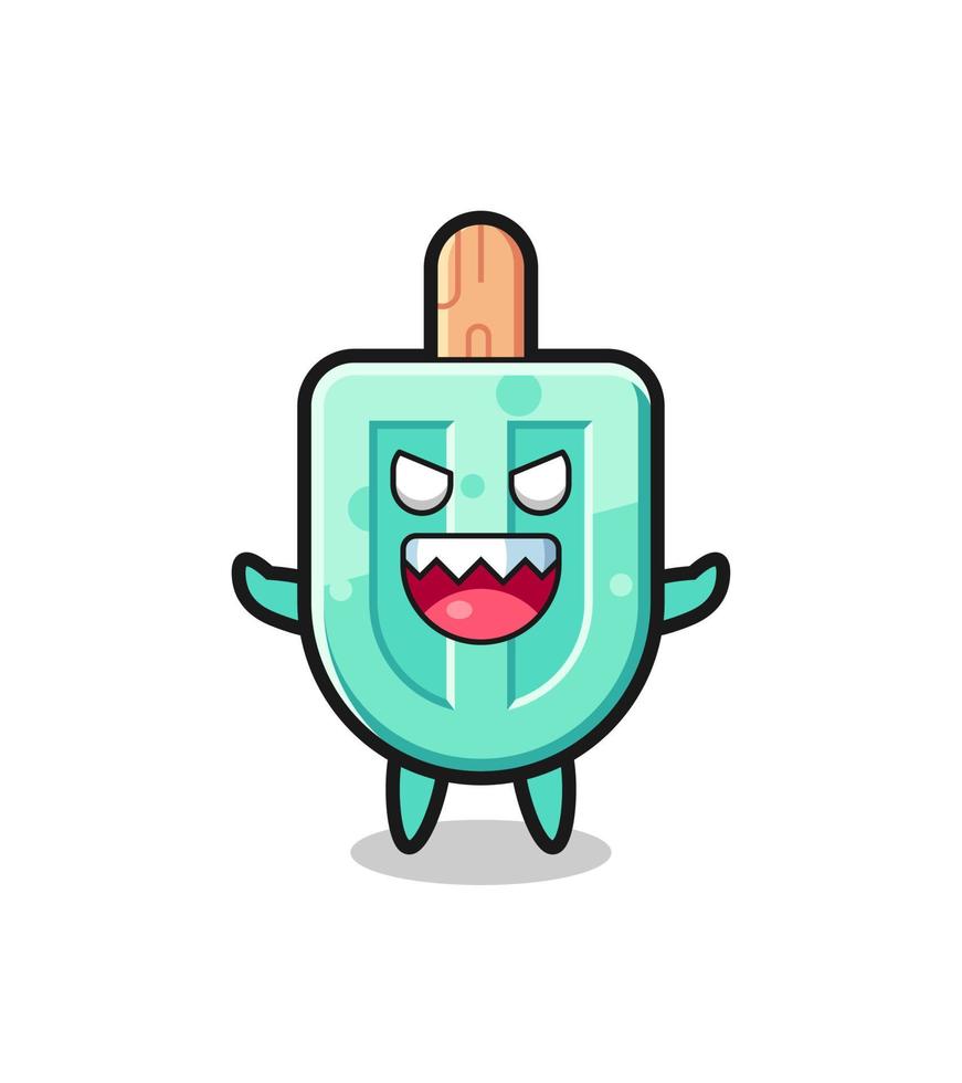 illustration of evil popsicles mascot character vector