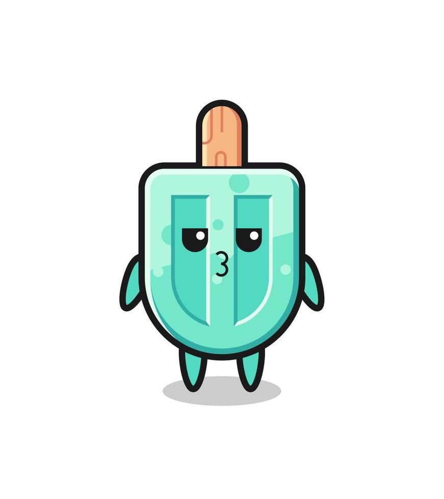 the bored expression of cute popsicles characters vector