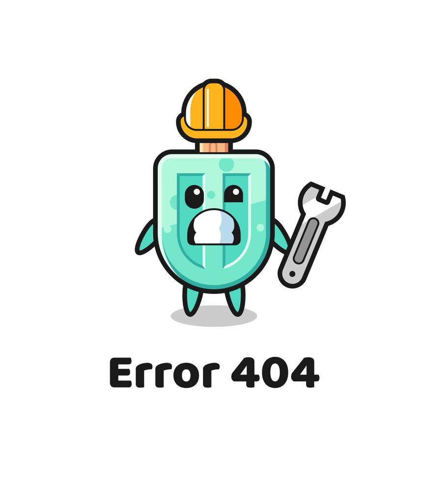 error 404 con la linda mascota de paletas heladas vector