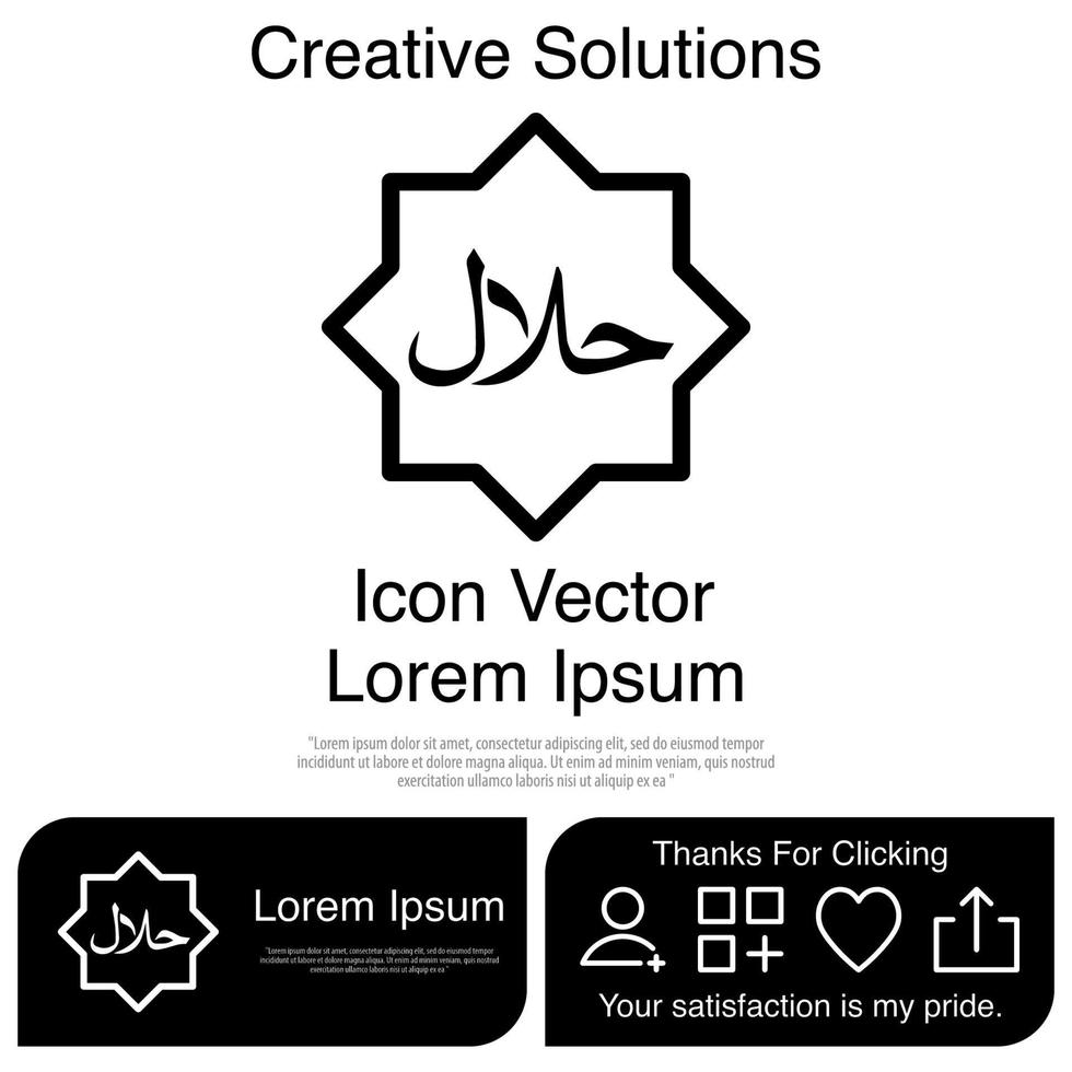 icono halal eps vectoriales 10 vector