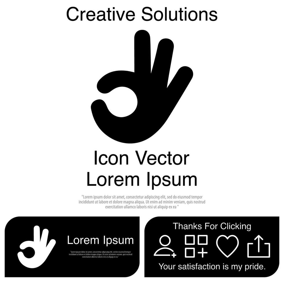 Ok Sign Icon Vector EPS 10