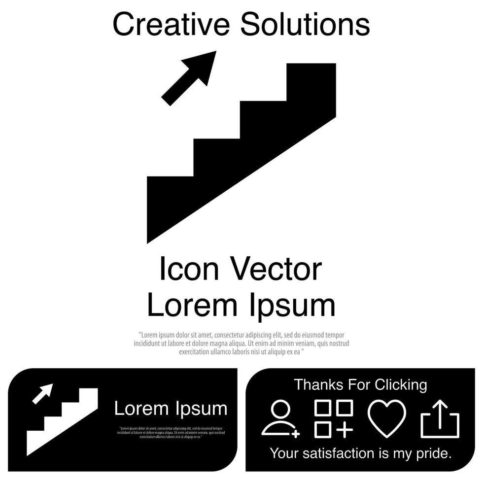 escaleras arriba icono vector eps 10