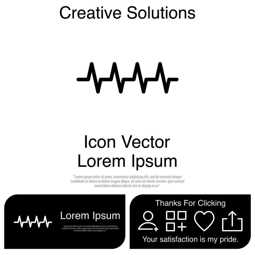 Pulse Heartbeat Icon Vector EPS 10