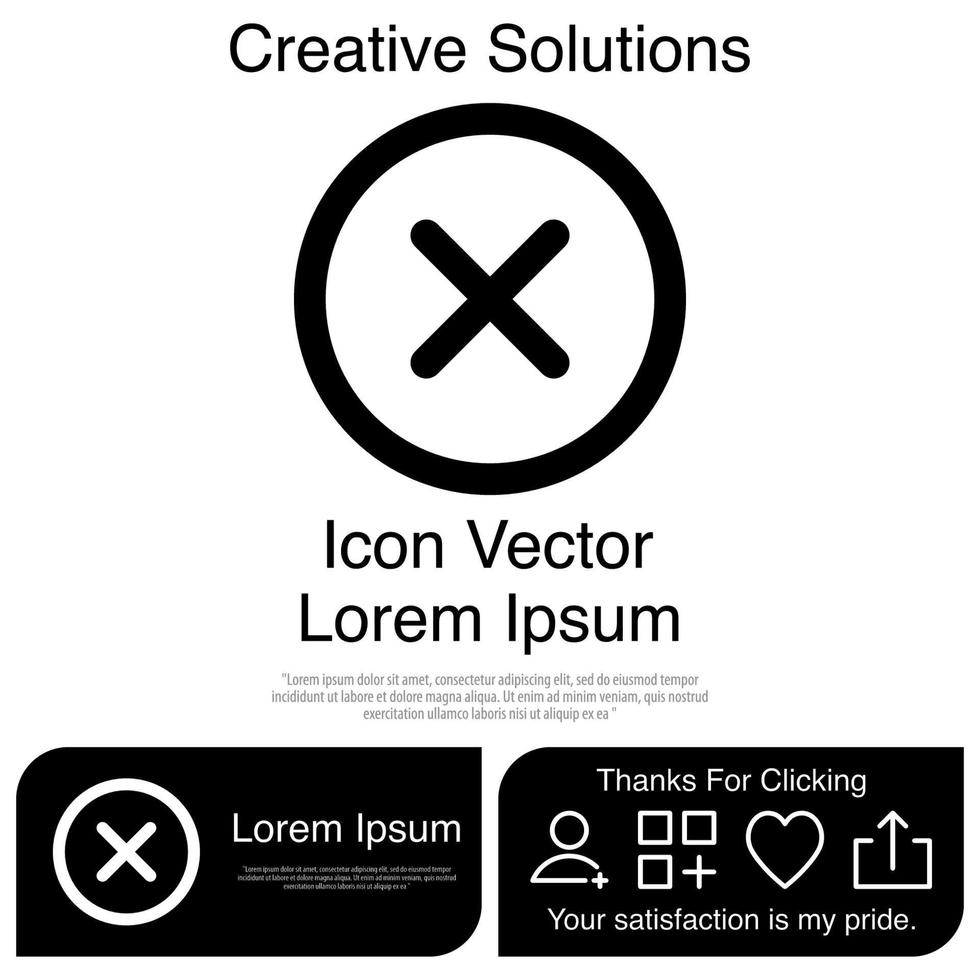 X Button icon Vector EPS 10