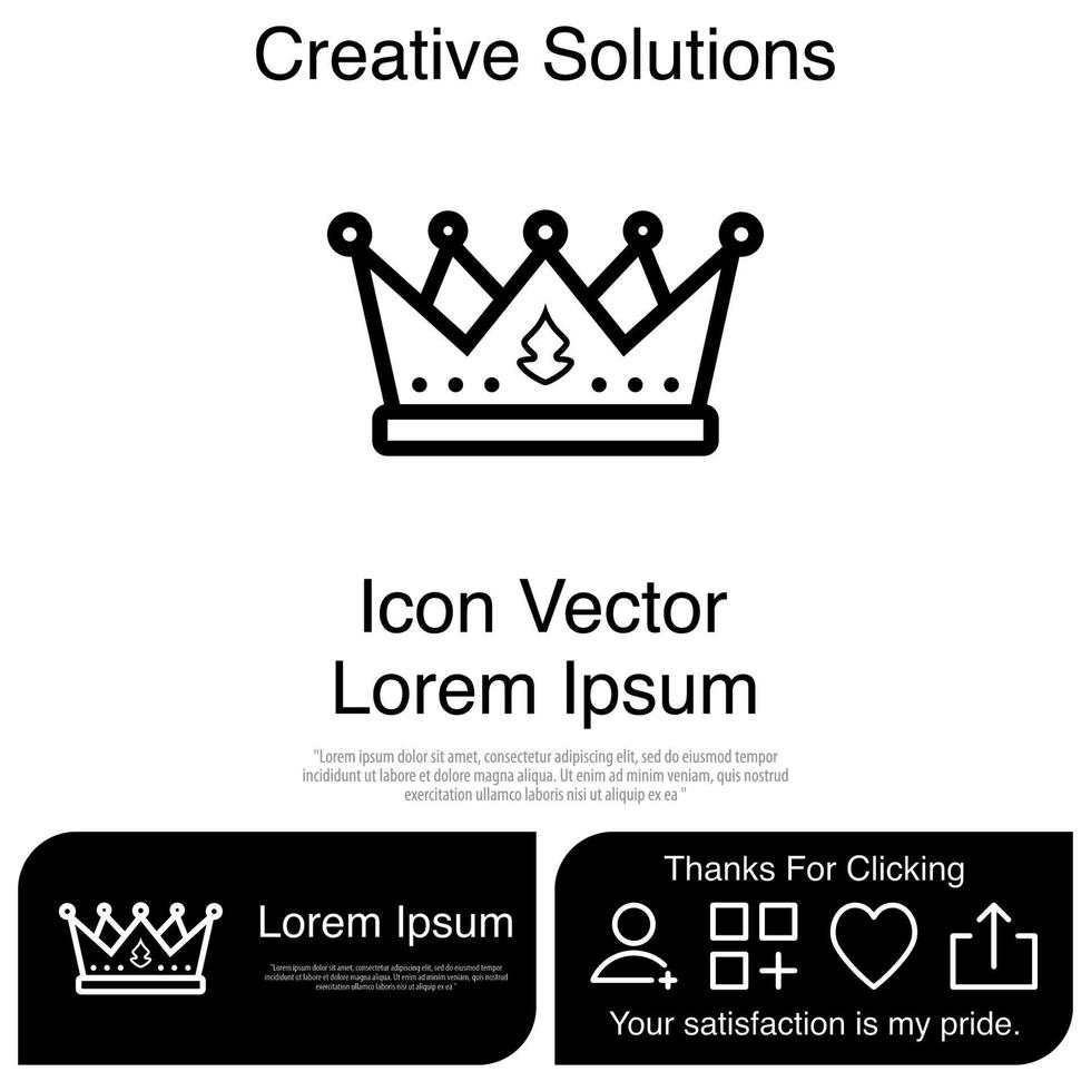 Crown Icon Vector EPS 10