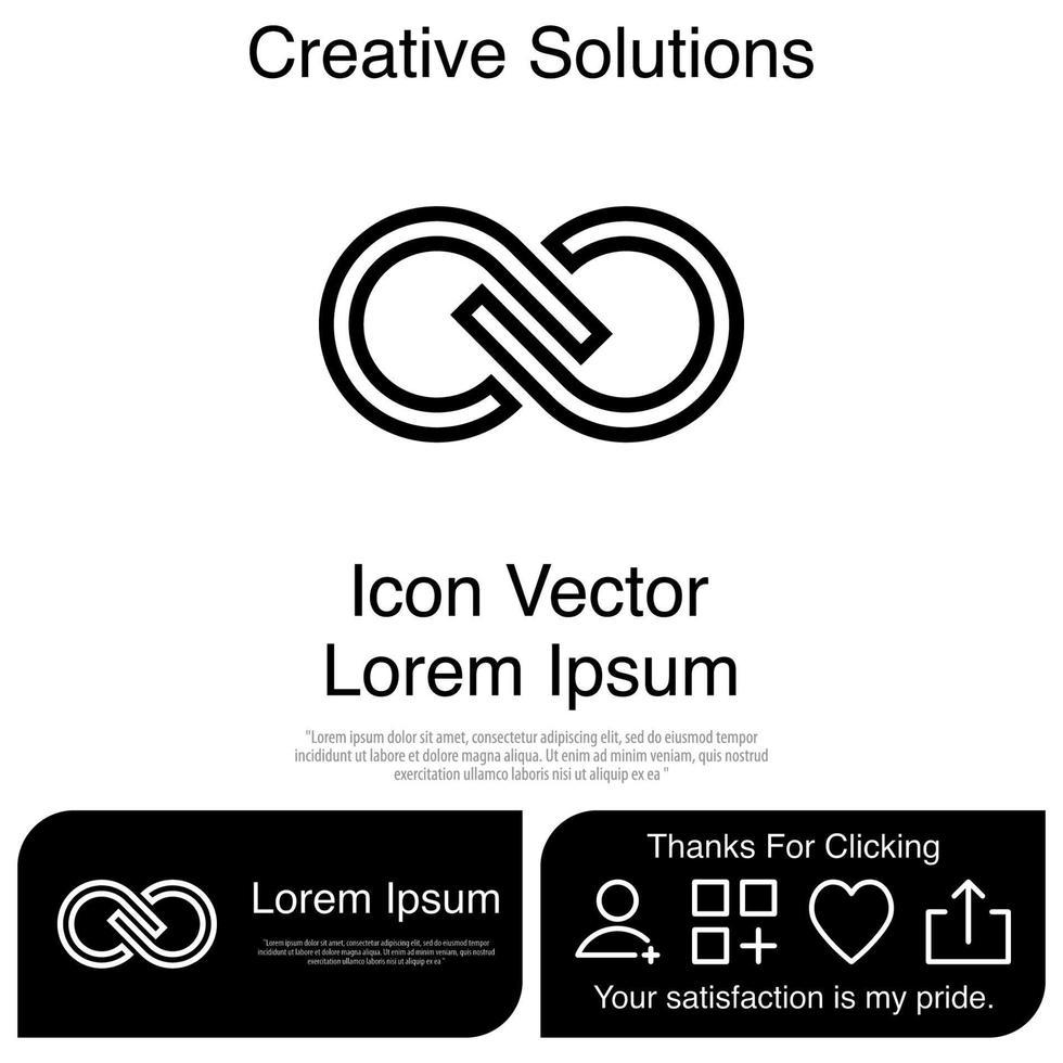 infinito, icono, vector, eps, 10 vector