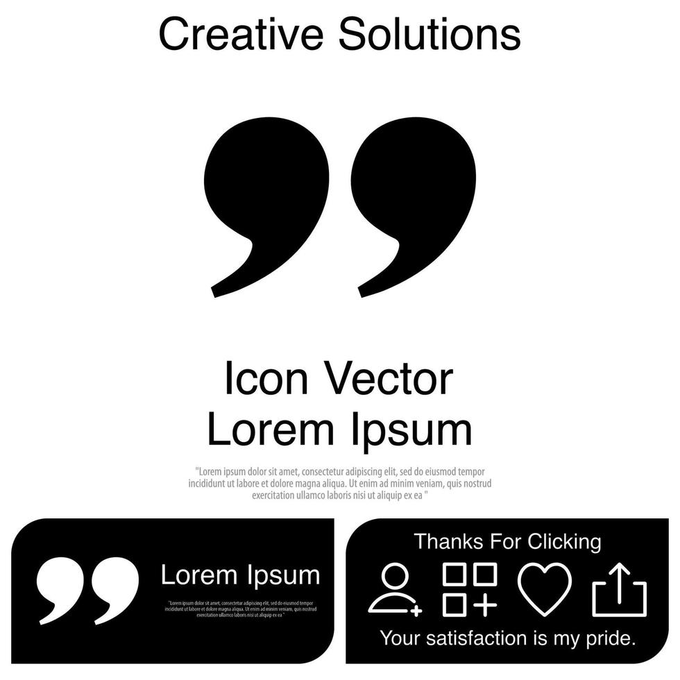 Quotation Icon Vector EPS 10