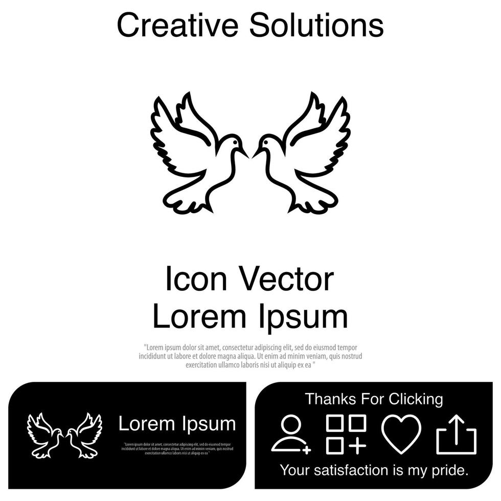 Dove Icon Vector EPS 10
