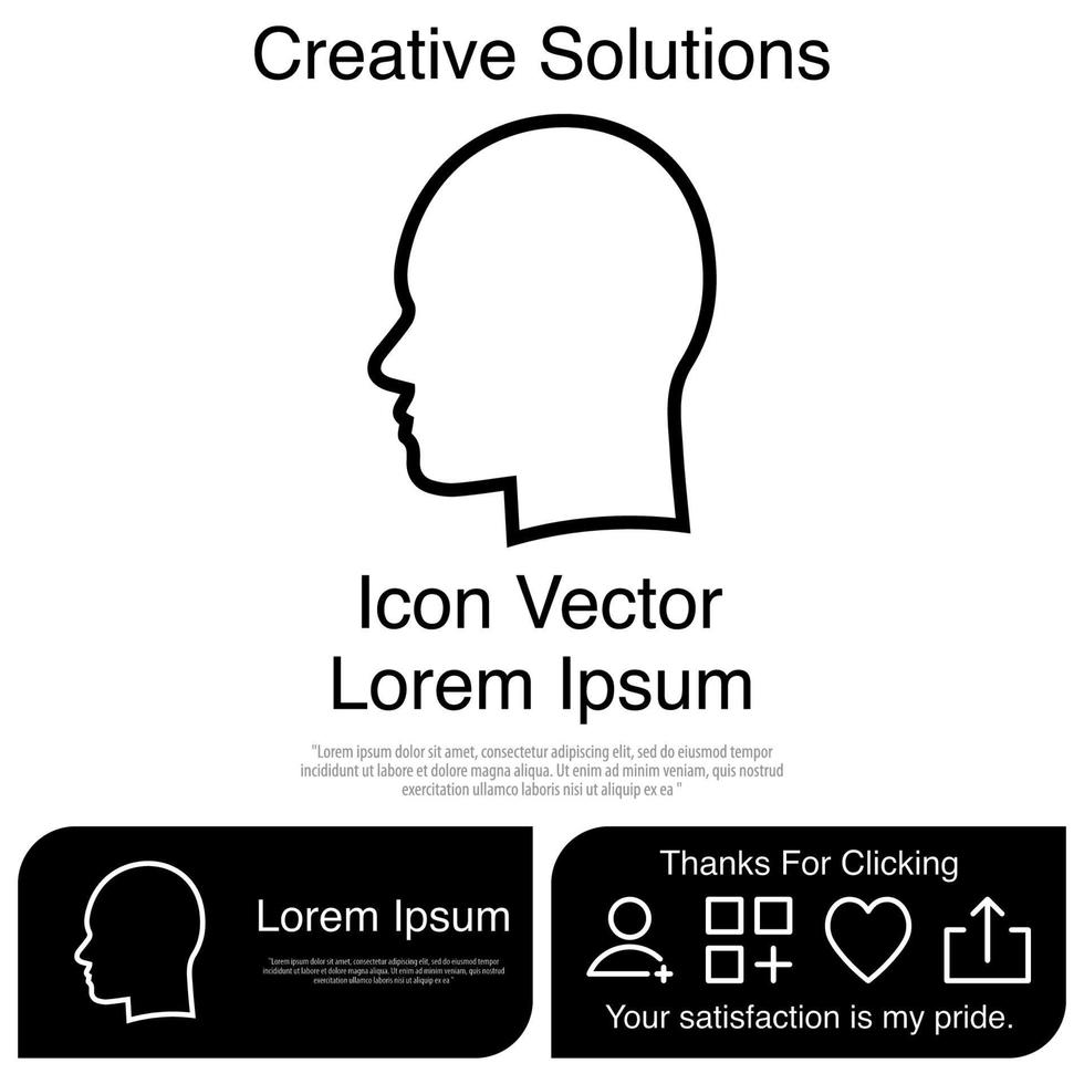 Head Icon Vector EPS 10