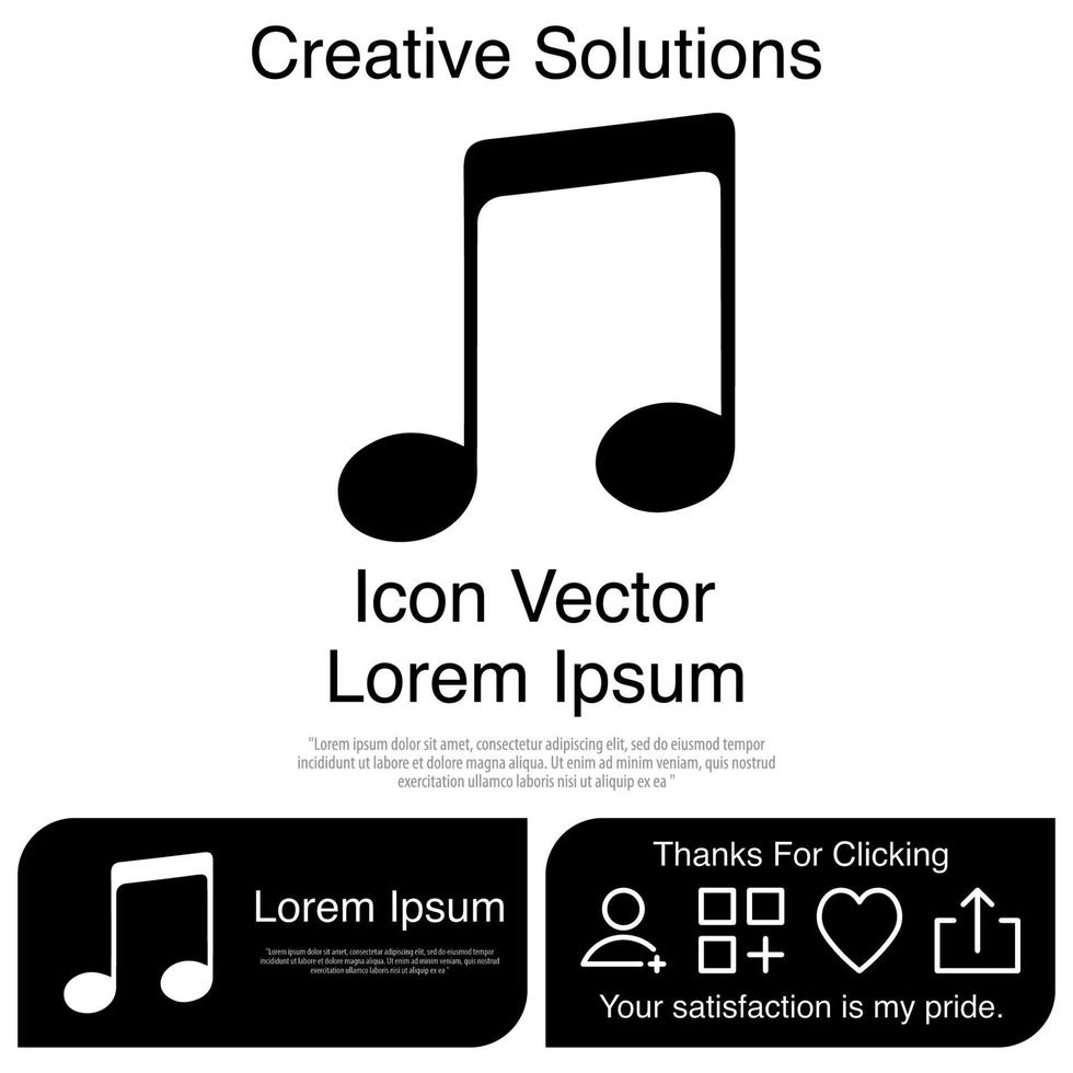 icono de nota musical eps vectoriales 10 vector