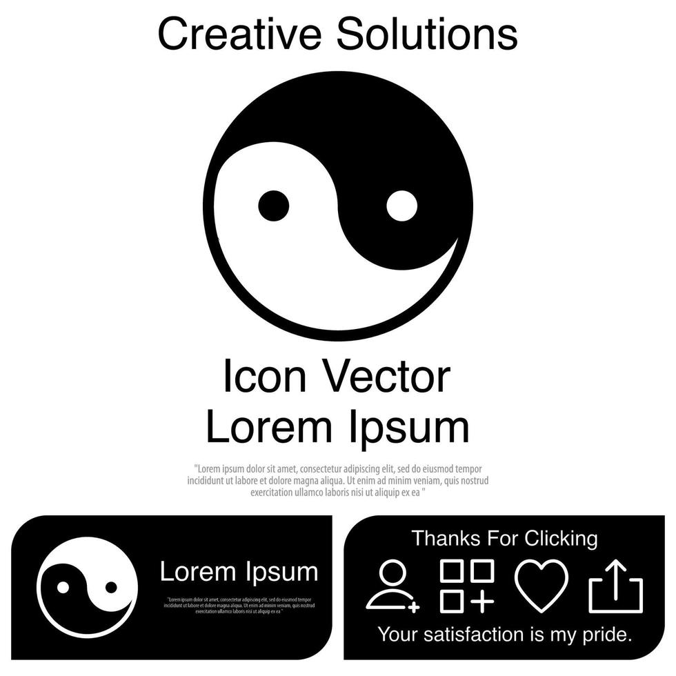 icono de yin y yang eps vectoriales 10 vector