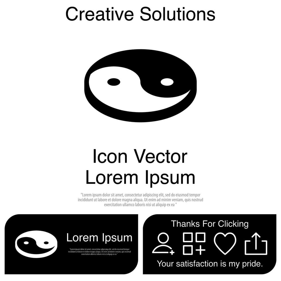 icono de yin y yang eps vectoriales 10 vector