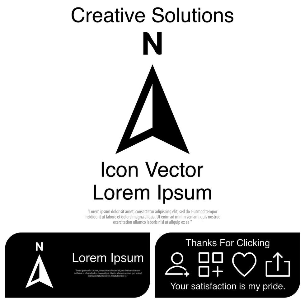 Compass Point Icon Vector EPS 10