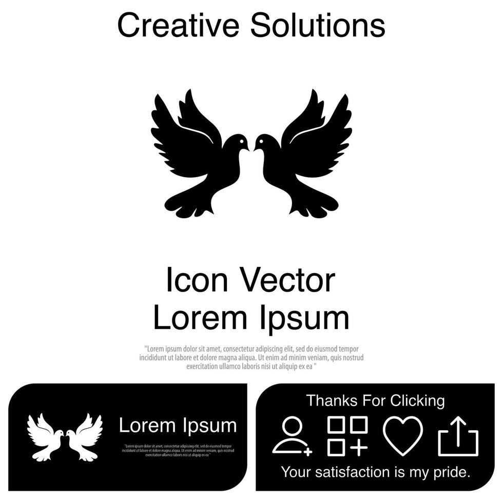 Dove Icon Vector EPS 10