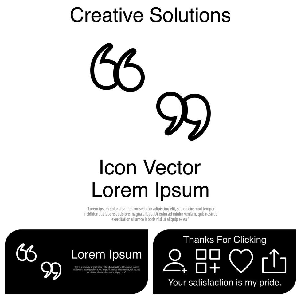 Quotation Icon Vector EPS 10