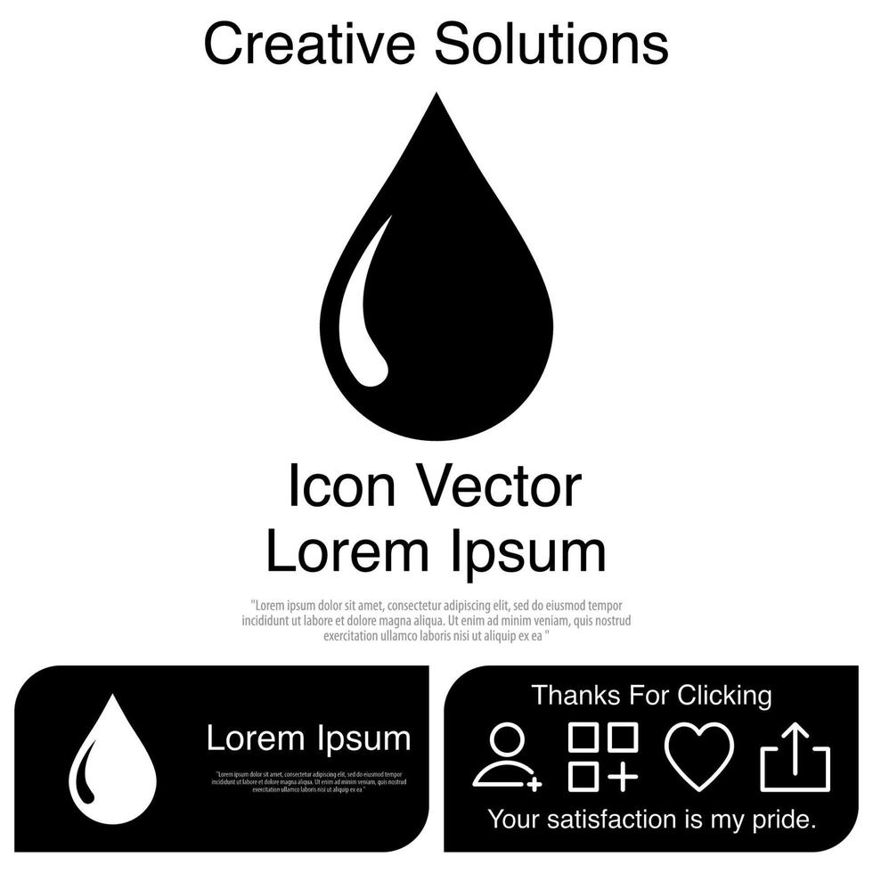 Drop Water Icon Vector EPS 10