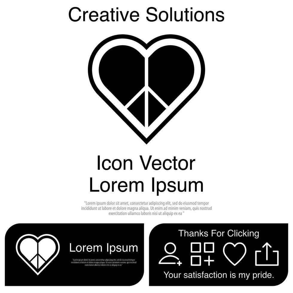 Peace Icon Vector EPS 10