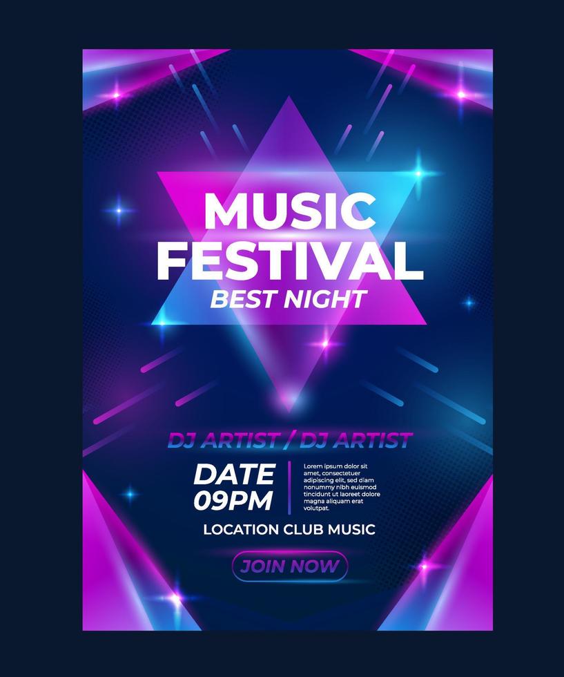 Template of Party Music Festival Poster vector