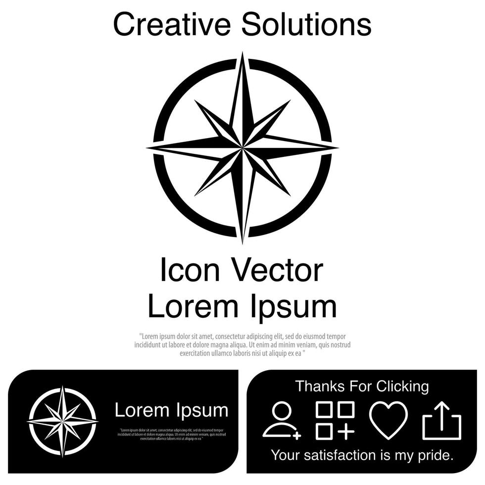 Compass Icon Vector EPS 10