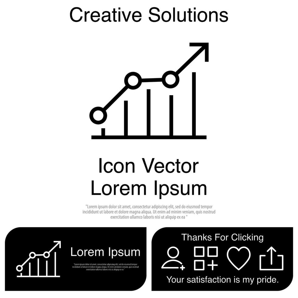 Graph Chart Icon Vector EPS 10