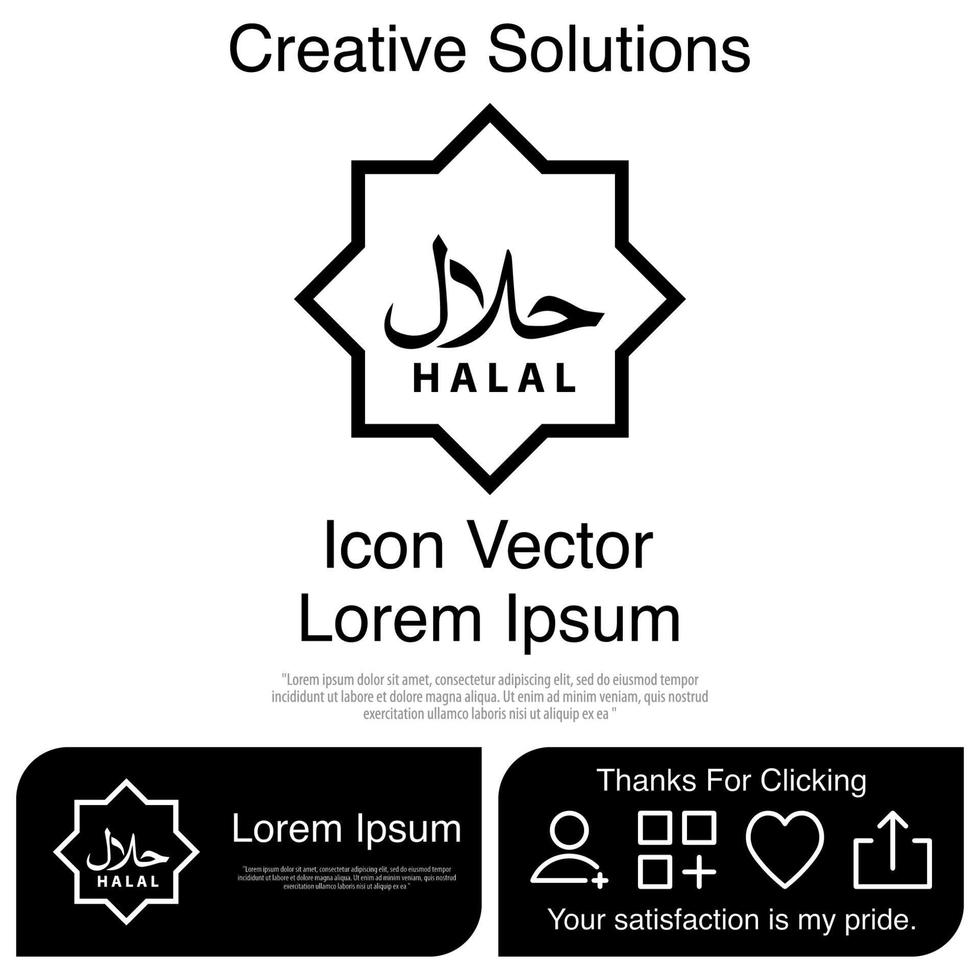 icono halal eps vectoriales 10 vector