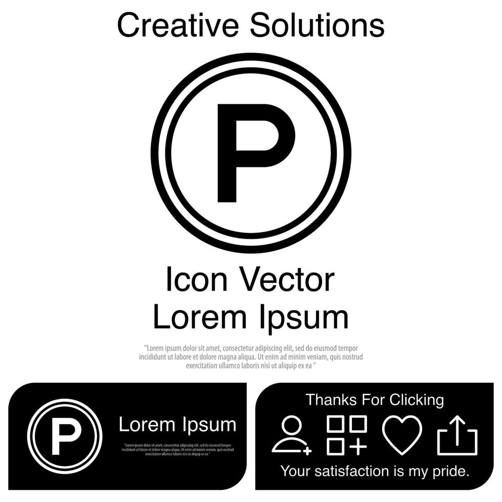 Parking Icon Vector EPS 10