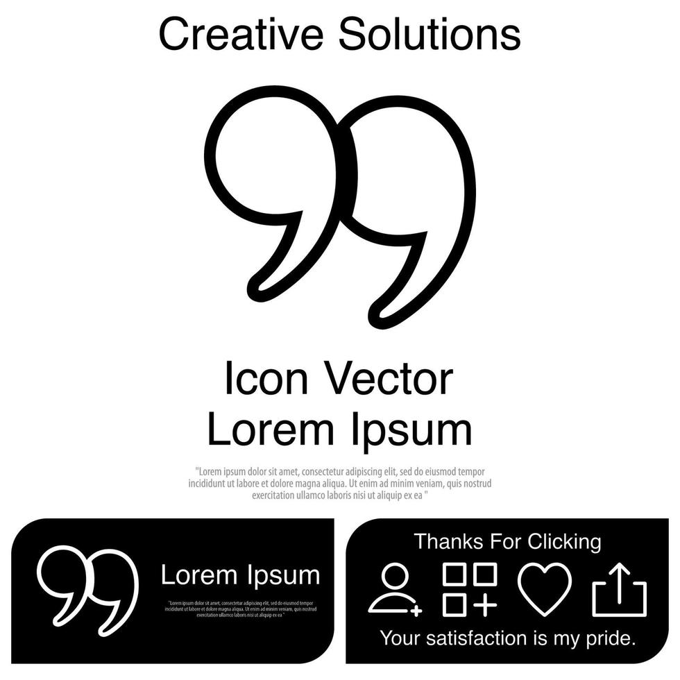 Quotation Icon Vector EPS 10