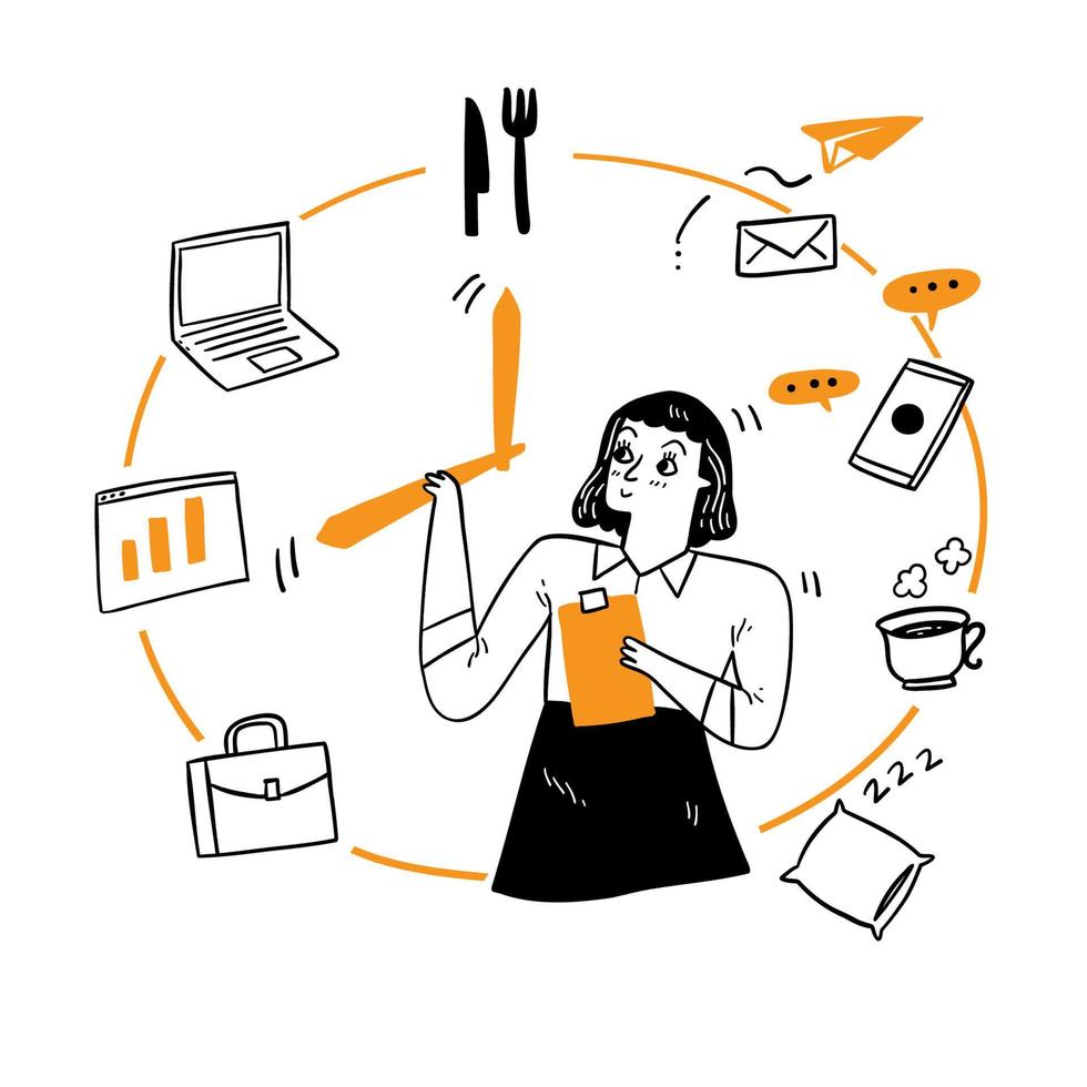 Time management concept. vector