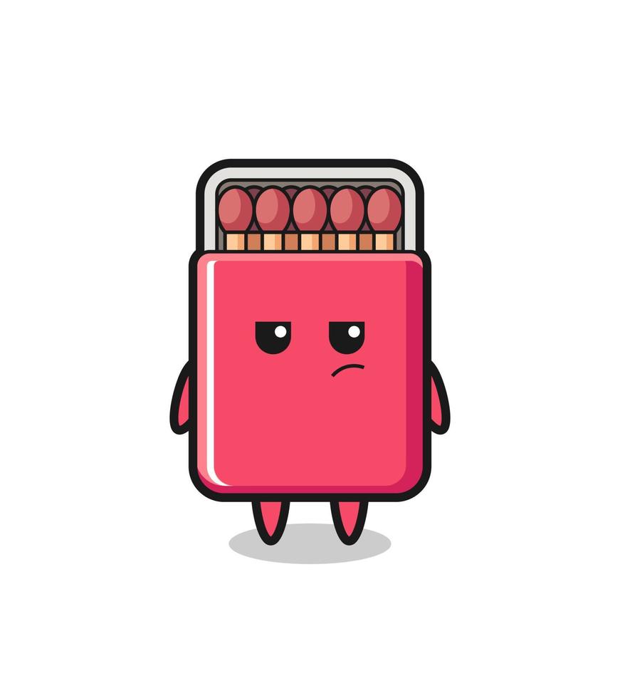 cute matches box character with suspicious expression vector