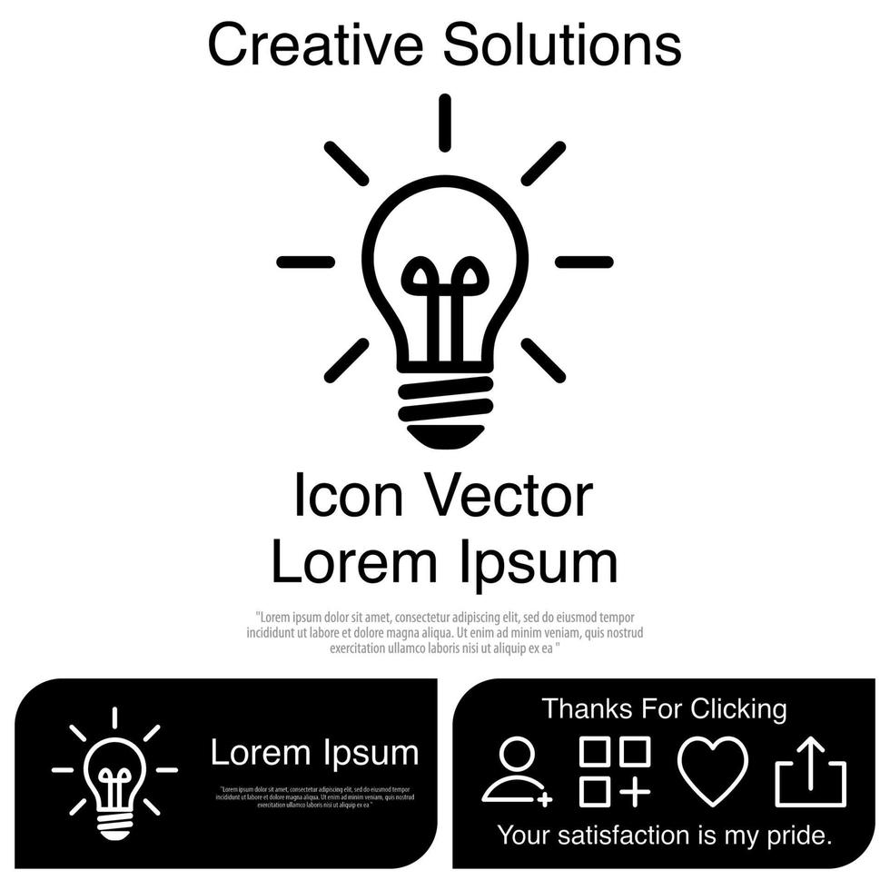 Bulb Lamp Icon Vector EPS 10