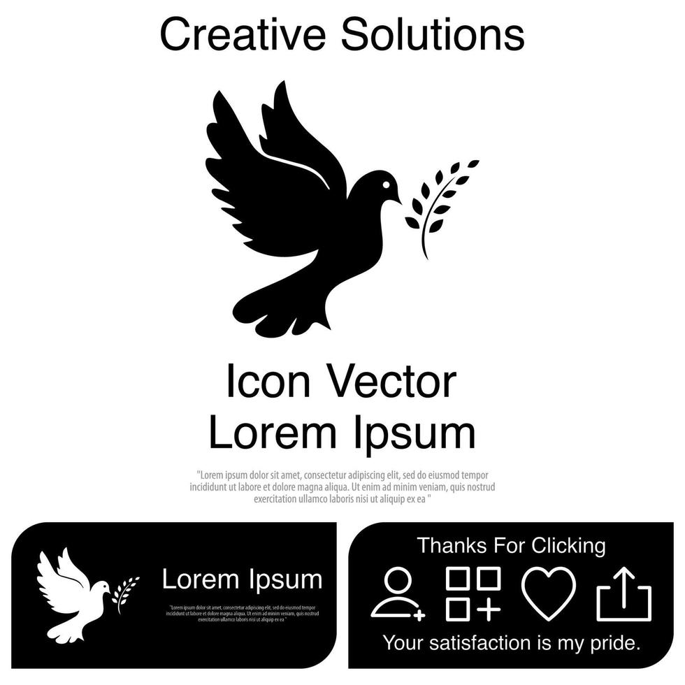 Dove Icon Vector EPS 10