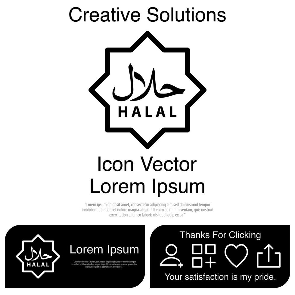 icono halal eps vectoriales 10 vector