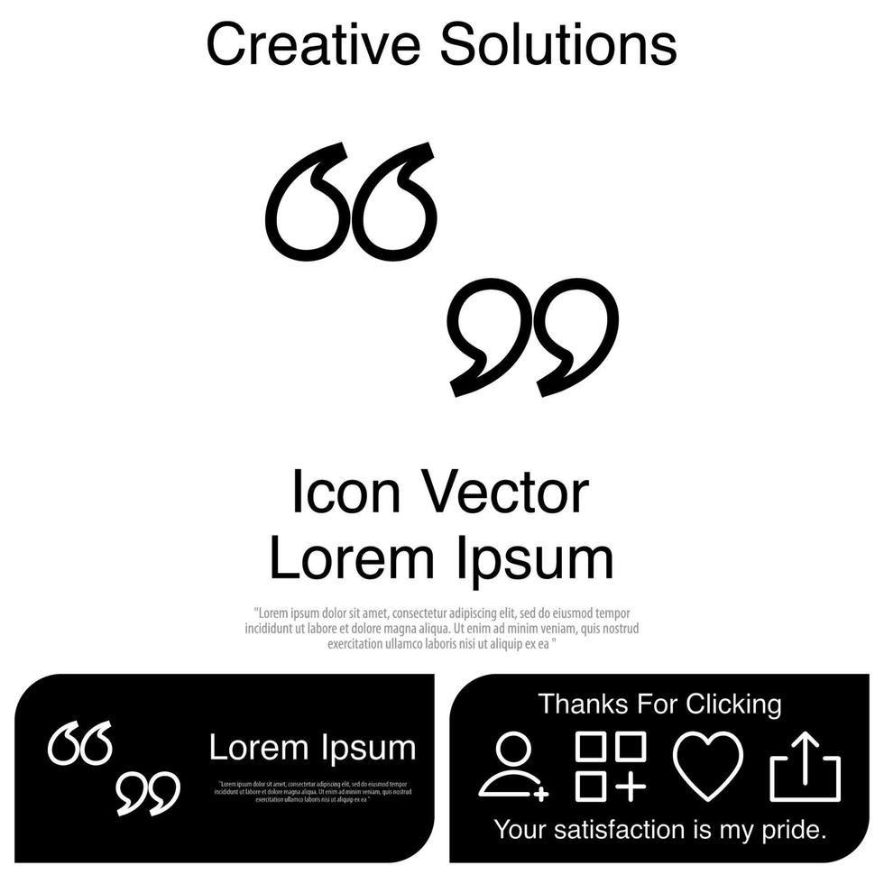 Quotation Icon Vector EPS 10