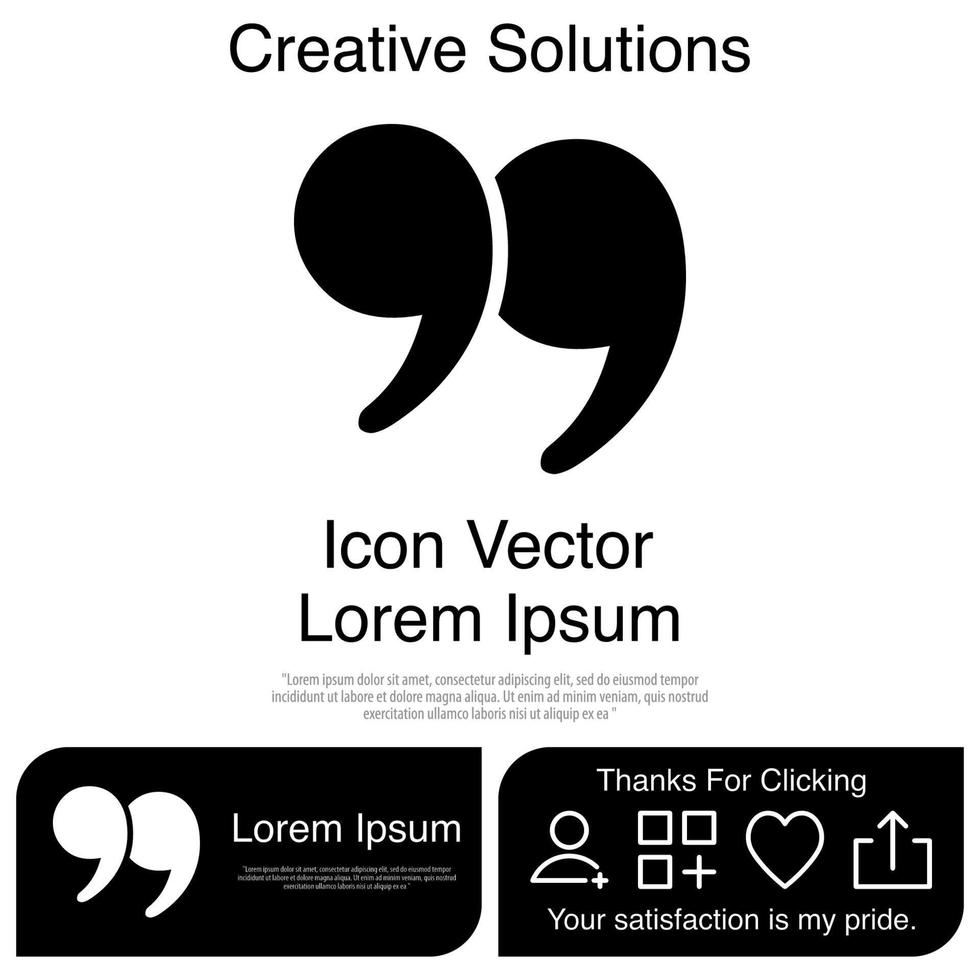 Quotation Icon Vector EPS 10