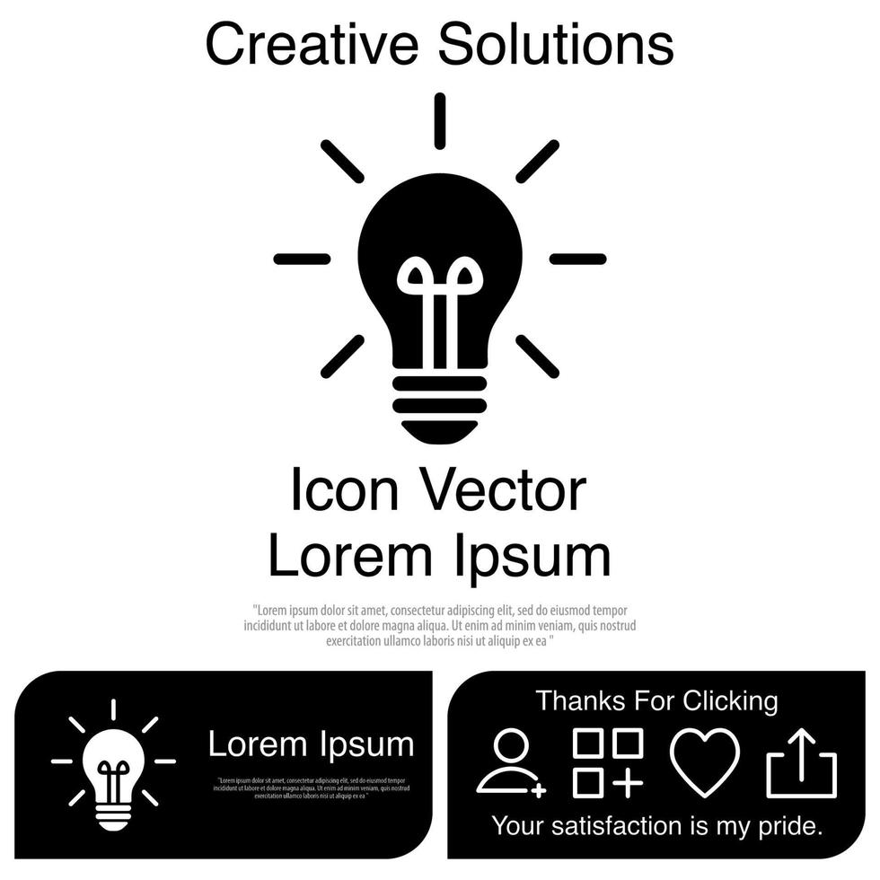 Bulb Lamp Icon Vector EPS 10