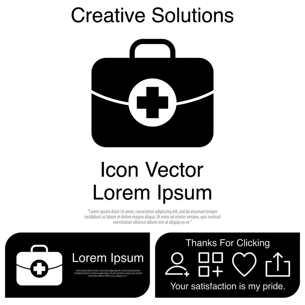 Medical Bag Icon Vector EPS 10