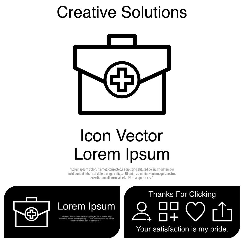 Medical Bag Icon Vector EPS 10